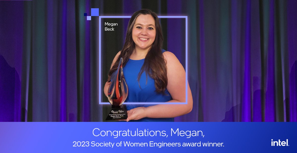 As a woman in tech, Megan Beck gives advice to those looking to get into the field of technology. Megan was recently recognized by the Society of Women Engineers (SWE), read more about what she's done to earn her prestigious award. intel.ly/467sKvS