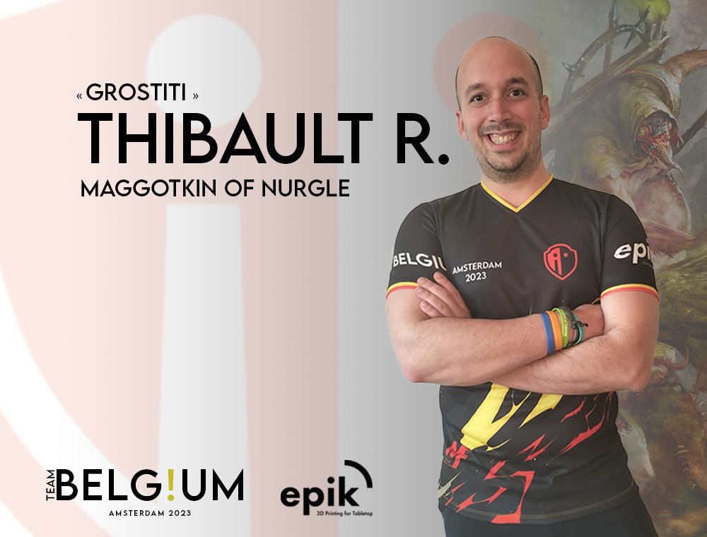 Team Belgium is proud to send 2 of its best <a href="/AosWorlds/">Age of Sigmar Worlds</a> players to the #WCW in Atlanta: Spyros our captain and Thibault!
We wish them the best of luck.
A huge thank you to our sponsor Epik Forge (3D printing comptant): facebook.com/epikf0rge