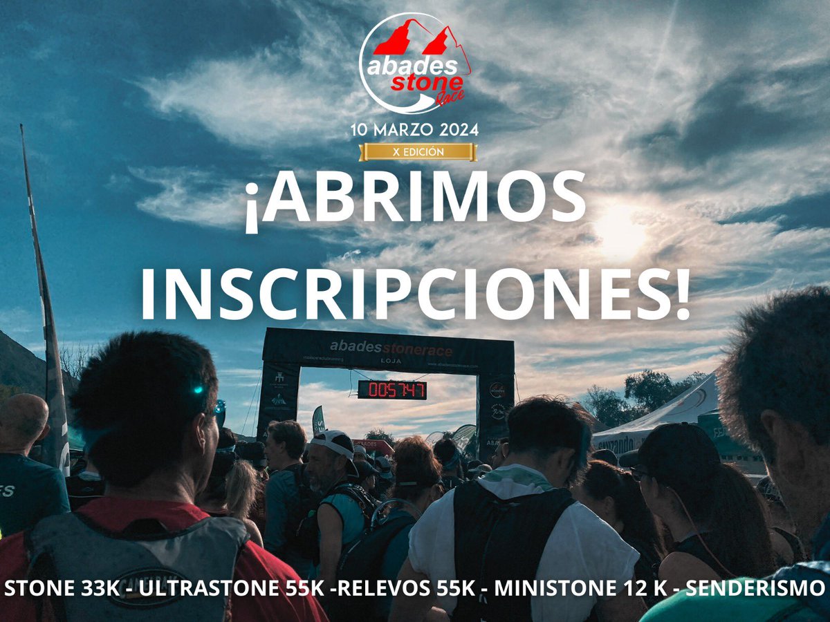 !ABRIMOS INSCRIPCIONES!🔊
Ya te puedes inscribir en la X edición de Abades Stone Race ⛰️

Inscríbete en ➡️ cruzandolameta.es/ver/abades-sto… 

#trail #inscripcionesabiertas #cxm