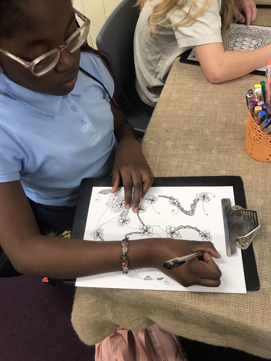 Our mindful focus in wellbeing this month is Zentangles. 
Zentangle combines simple drawing techniques with meditative therapy. The basic principle is for you to relax and create while being mindful of your breath. <a href="/LansdownePS/">Lansdowne Primary</a>
