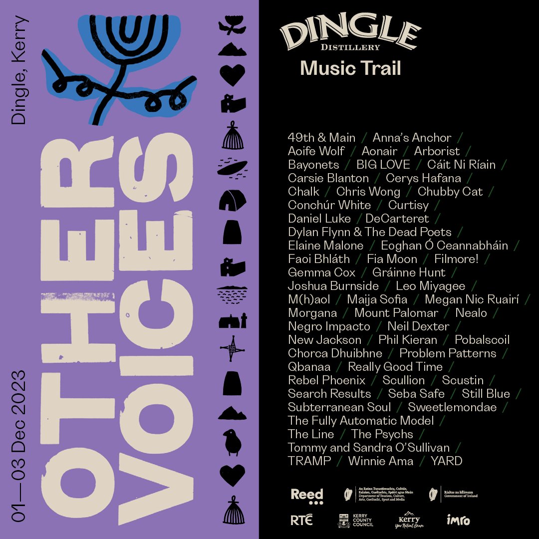 we are playing @OtherVoicesLive this year !!!! we will be playing Sunday 3rd December in The Dingle Pub 🩵 it’s always been a dream of ours to play Other Voices so we’re so excited to be included this year !!