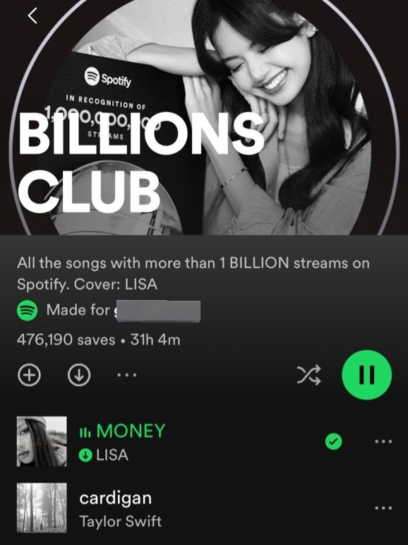 lisaporrtraitt's tweet photo. ليسا للمره ثانيه كوفر على BillionsClub على بسوتيفاي وهي الايدول الوحيده في الكببز يلي اخذت الكوفر

LISA BILLIONS CLUB EP4
#MONEY1Bstreams 
#BillionsClub https://t.co/nbIk3KIXGv
