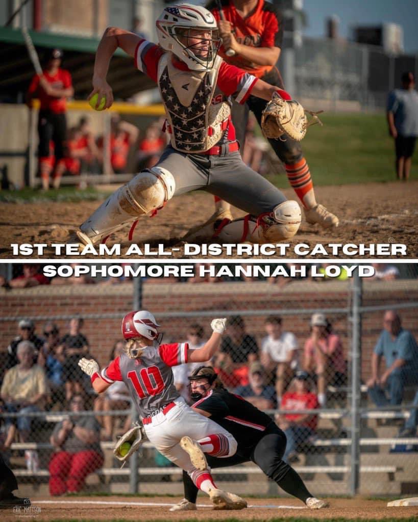 Lydia Coulson (@UCF_Softball ) - 1st Team All Region Pitcher Hayden Pilkinton (2026) - District 4A-7 Offensive Player of the Year Sid Forrester (@MizzouSoftball ) - District 4A-7 Player of the Year Hannah Loyd (2026) - 1st Team All District Catcher