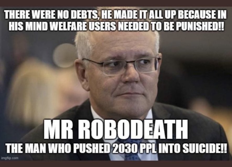 julia16815's tweet image. Malignant. Terminal. Criminal. #Robodebt #Robodeath