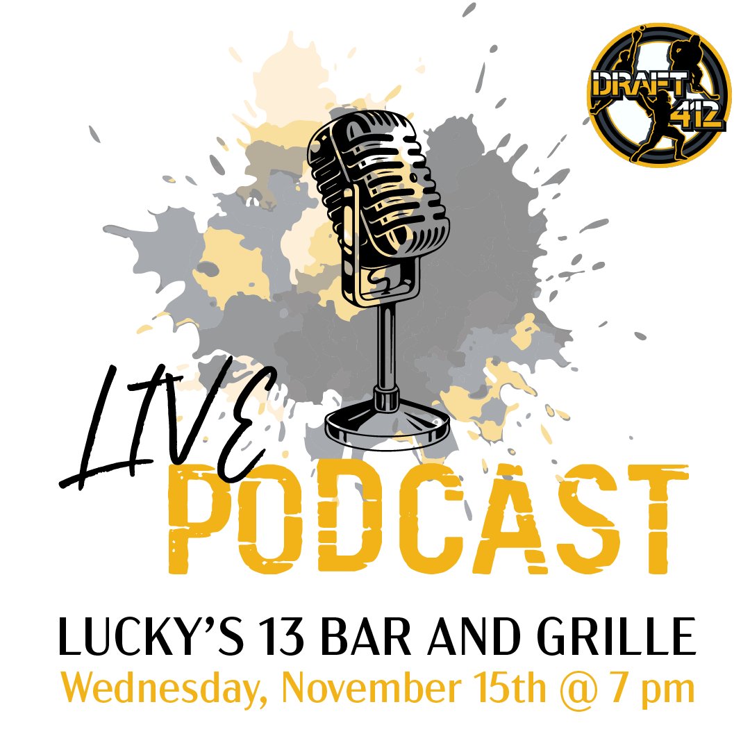 TONIGHT! Nov. 15th: Join the Draft 412 team and special guest Chris Mack from Audacy and the BetQL Network for a live podcast at Lucky's 13 Bar and Grille.
7:00 PM – 8:00 PM
1724 Prospect Rd, Pittsburgh, PA 15236
#podcast #Draft412 #pittsburghevents #pittsburgh