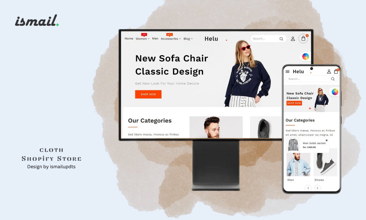ismailupdts's tweet image. 🛒 Ready to elevate your online shopping experience? Check out my latest creation – a sleek and chic Shopify clothing store website! 🌐✨ Browse effortlessly and shop seamlessly. Your fashion journey begins here! #WebDesign #Shopify #FashionTech