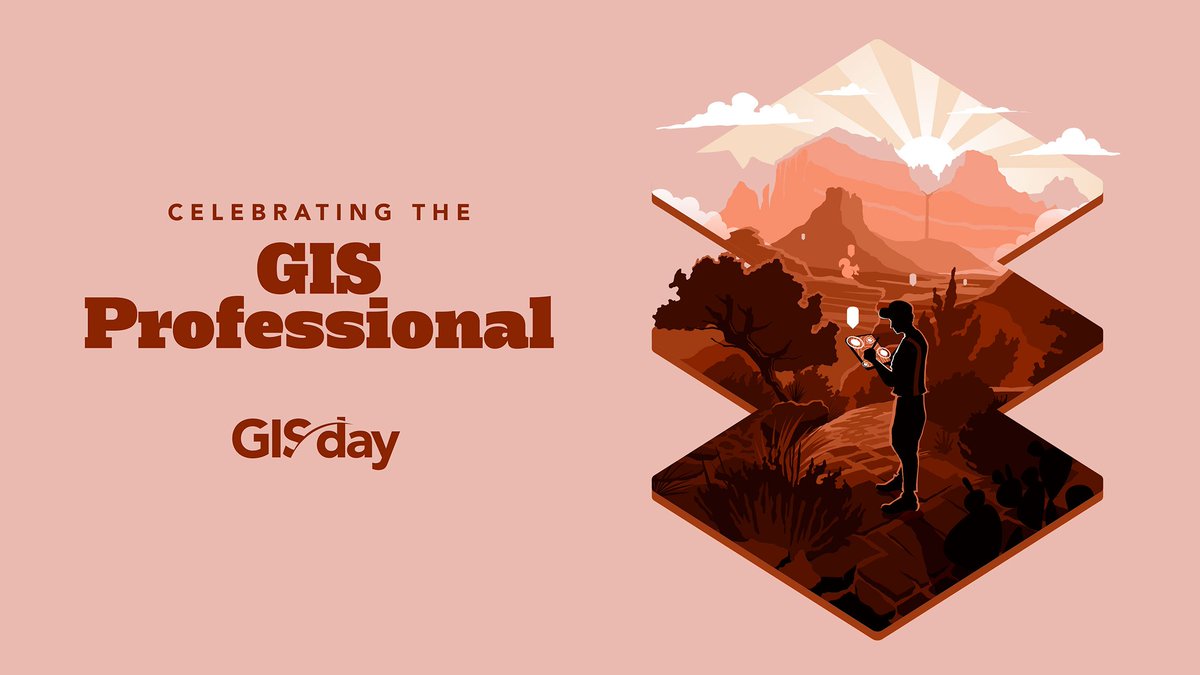 gisday's tweet image. Today, we&apos;d like to send out an extra *spatial* thanks to all the GIS pros and geographers who make the world go &apos;round. This is your day!
#GISDay2023