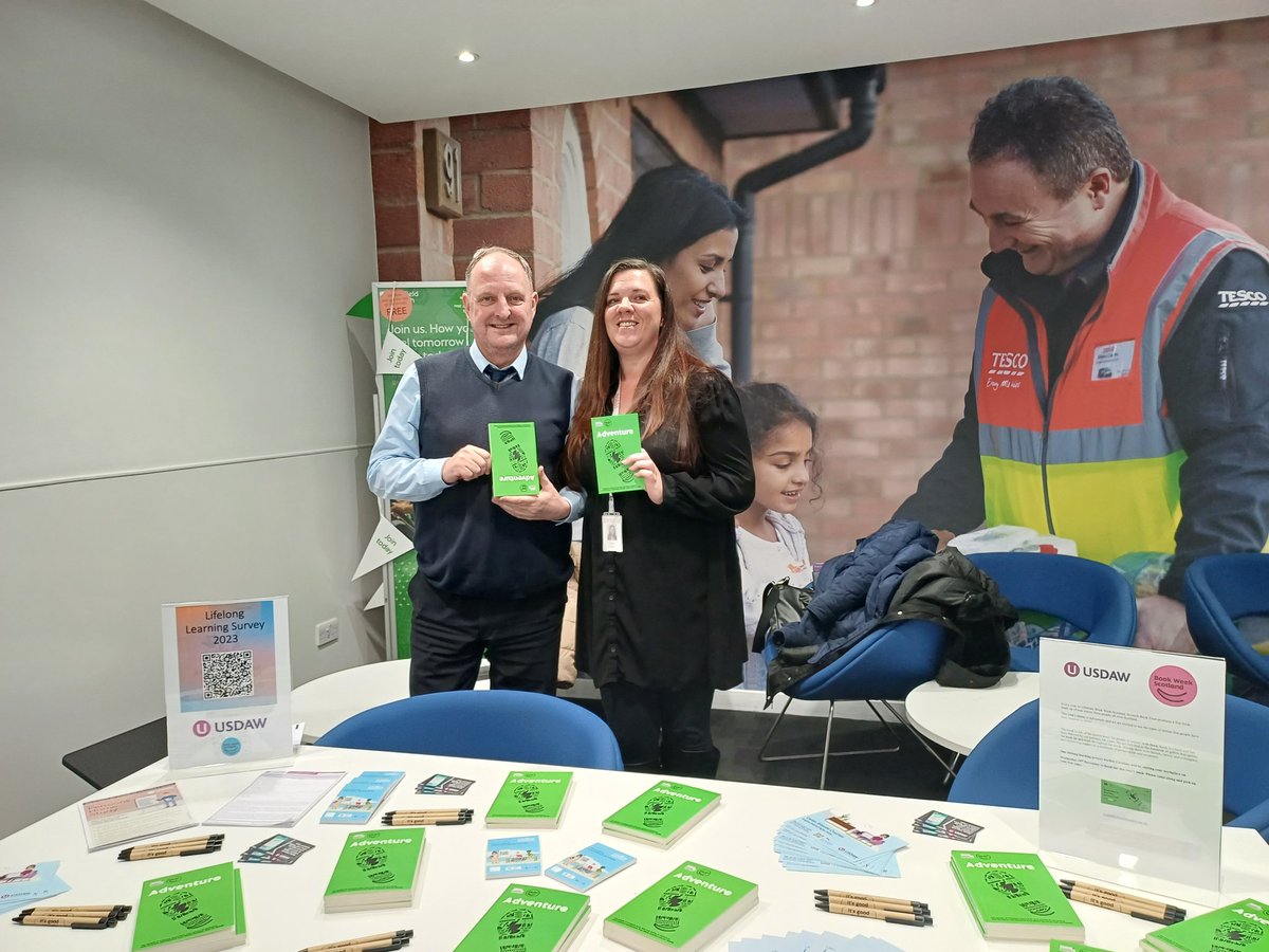 Day 3:  <a href="/DanielAdams79/">Daniel Adams</a> Tesco National Officer, @LauraBG451 CEC Union Learning rep and Jack full time official all showing support today for book week Scotland 2023. #BookWeekScotland <a href="/BookWeekScot/">Book Week Scotland</a> <a href="/UsdawScotland/">Usdaw Scotland</a> <a href="/UsdawUnion/">UsdawUnion</a> <a href="/UsdawLearn/">UsdawLearn</a> <a href="/UnionLearning/">STUC Learning</a>