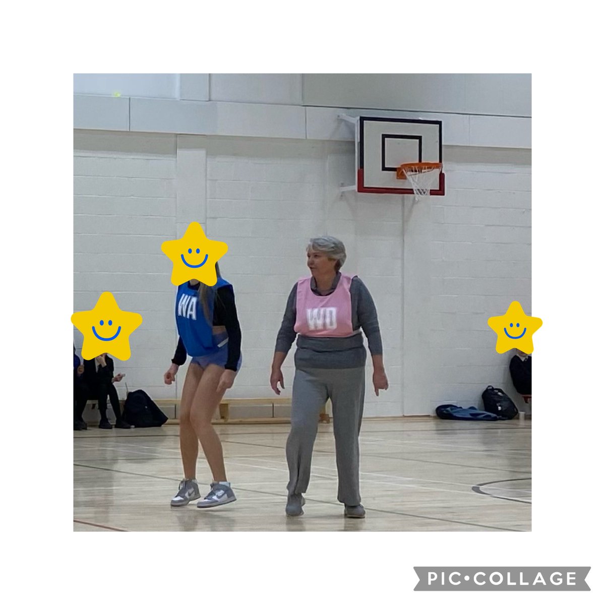 CarrickBiz's tweet photo. Mrs Little representing! Staff v Pupils netball. She gave the kids a run for their money. ⁦@Carrick_Academy⁩ ⁦@ChiIdreninNeed⁩ 🏆 https://t.co/YvUqYSwM1B