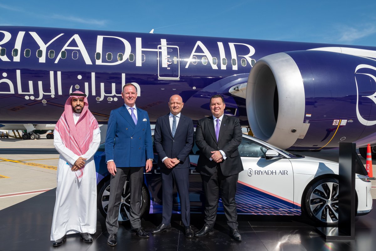 RiyadhAir's tweet photo. Our partnership with @LucidMotors fuels our shared vision for sustainable and transformative solutions in travel and transportation.

#FutureTakesFlight https://t.co/2cGsIhxP5y