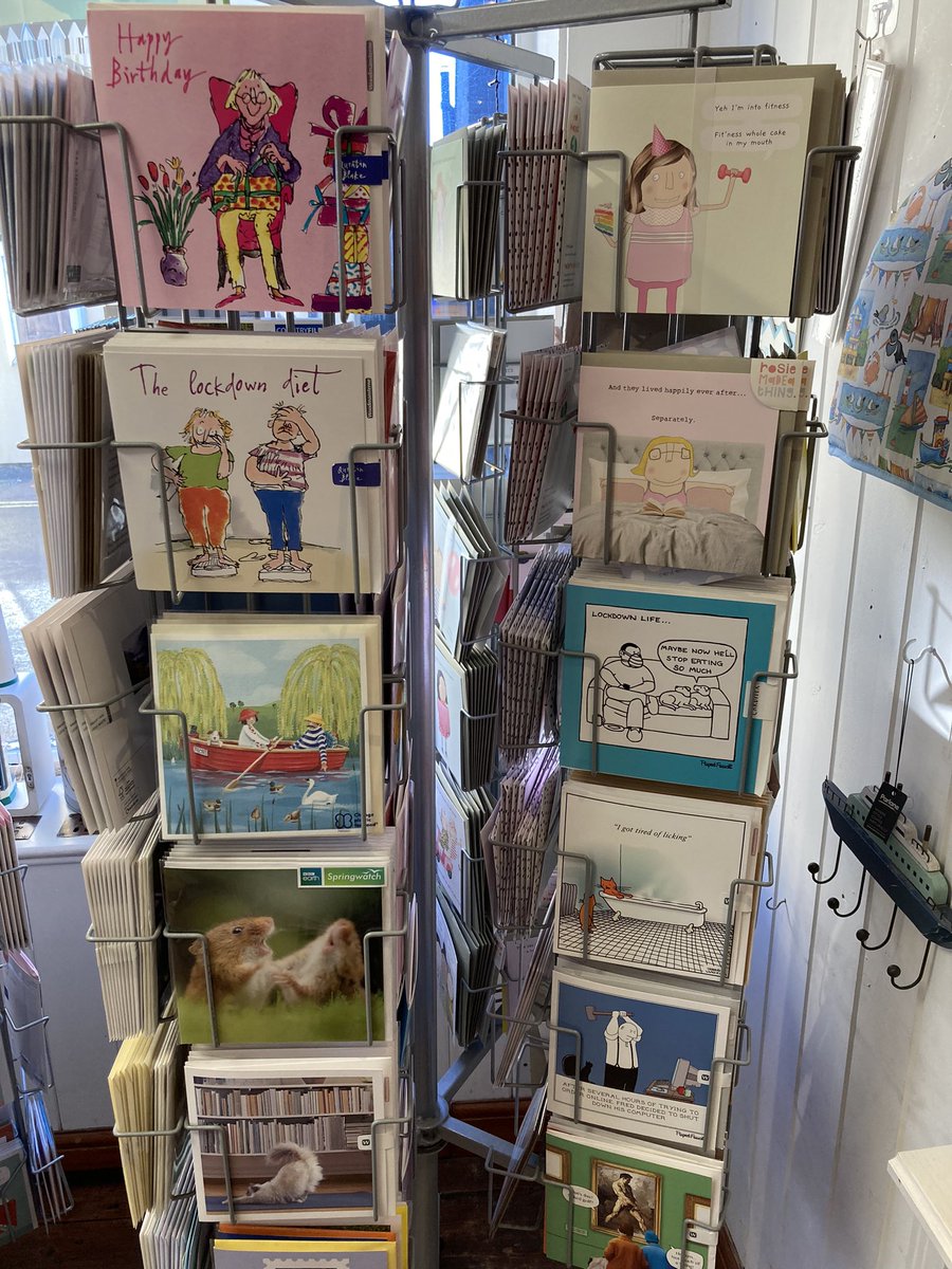 Some fabulous spinners of great cards from @Woodmansterne and @AbacusCards available at High Tide #southwold @cardgains @Justacard1 @greetingstoday @Prog_Greetings