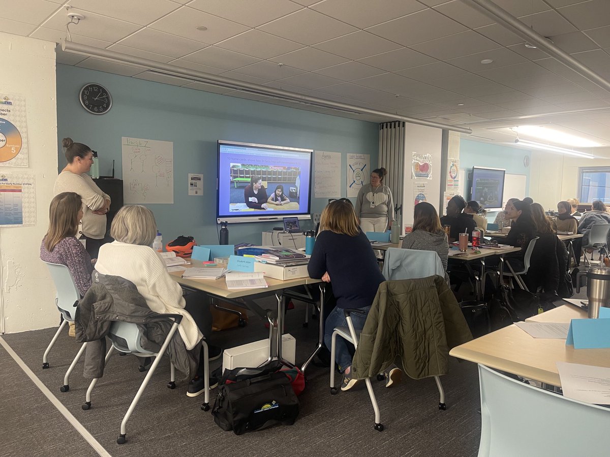 CarlWmSeward's tweet photo. Our K-12 math intervention specialist ⁦@MsWolosik⁩ with elementary math specialist Robyn Kaye teaching and showing our math interventionists how to continue to bring out the math brilliance of our young mathematicians!  #ILoveItHere ⁦@APSMath⁩ ⁦@APSVirginia⁩ https://t.co/lUASUbG3tA