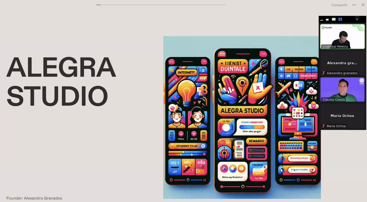 ccossio's tweet photo. Now DEMO Day from @SomosColledge - ICPnnova Incubator program for @icphublatam.
1st project is Alegra Studio, that wants to level de playing field for education projects and allowing them to get funding through a decentralized platform #icphubs #demoday #icpnnova #hackersden https://t.co/5cehCbg58n