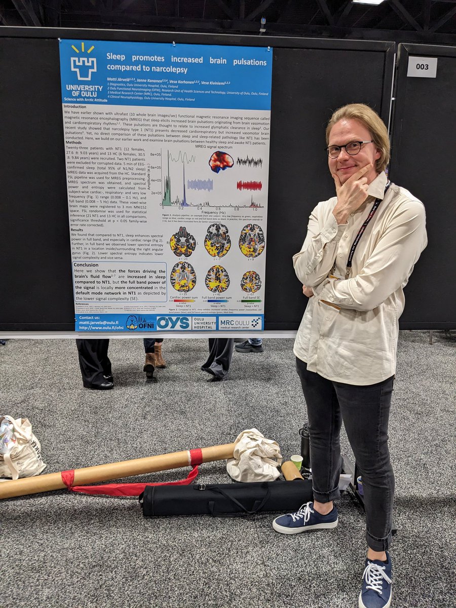 Oulu Functional Neuroimaging - OFNI (@ofni_oulu) on Twitter photo Last poster session is ongoing on this year's #SfN23 and our <a href="/mojarvela/">Matti JÀrvelÀ</a> is eagerly waiting to present newest results in his sleep and narcolepsy research!! Last poster session is ongoing on this year's #SfN23 and our <a href="/mojarvela/">Matti JÀrvelÀ</a> is eagerly waiting to present newest results in his sleep and narcolepsy research!!