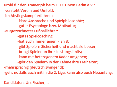 Der #fcunion auf Trainersuche... Tag 1