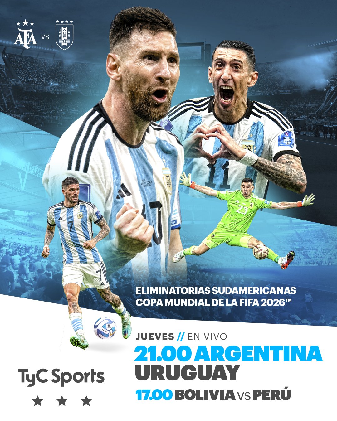 🔴 ARGENTINA vs URUGUAY EN VIVO ⚽ ELIMINATORIAS SUDAMERICANAS MUNDIAL 2026