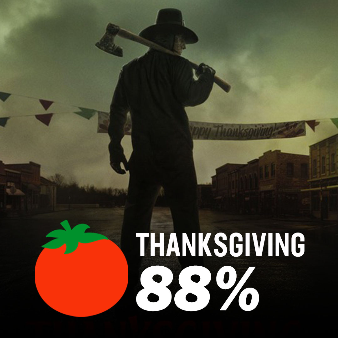Early reviews are in for #ThanksgivingMovie - currently Fresh at 88% on the Tomatometer, with 25 reviews. rottentomatoes.com/m/thanksgiving…