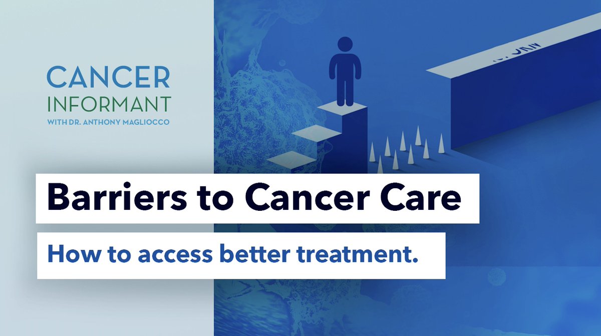 Cancer treatment options have rapidly advanced, with many powerful new therapies. However, significant barriers impede patients ability to access these treatments. 

Learn more about these barriers, and how they can be overcome. youtube.com/watch?v=Kzwlh8…