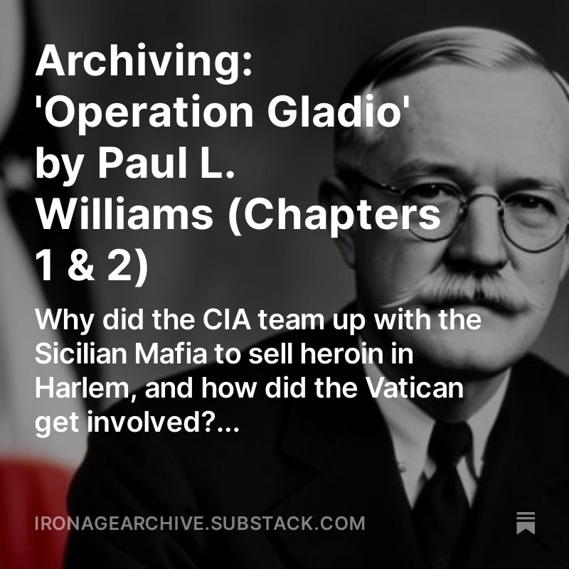 IronAgeArchive's tweet photo. We're doing a chapter-by-chapter break down of 'Operation Gladio' on our Substack.

https://t.co/ts5ZrIfWio https://t.co/GPezNqVzD2