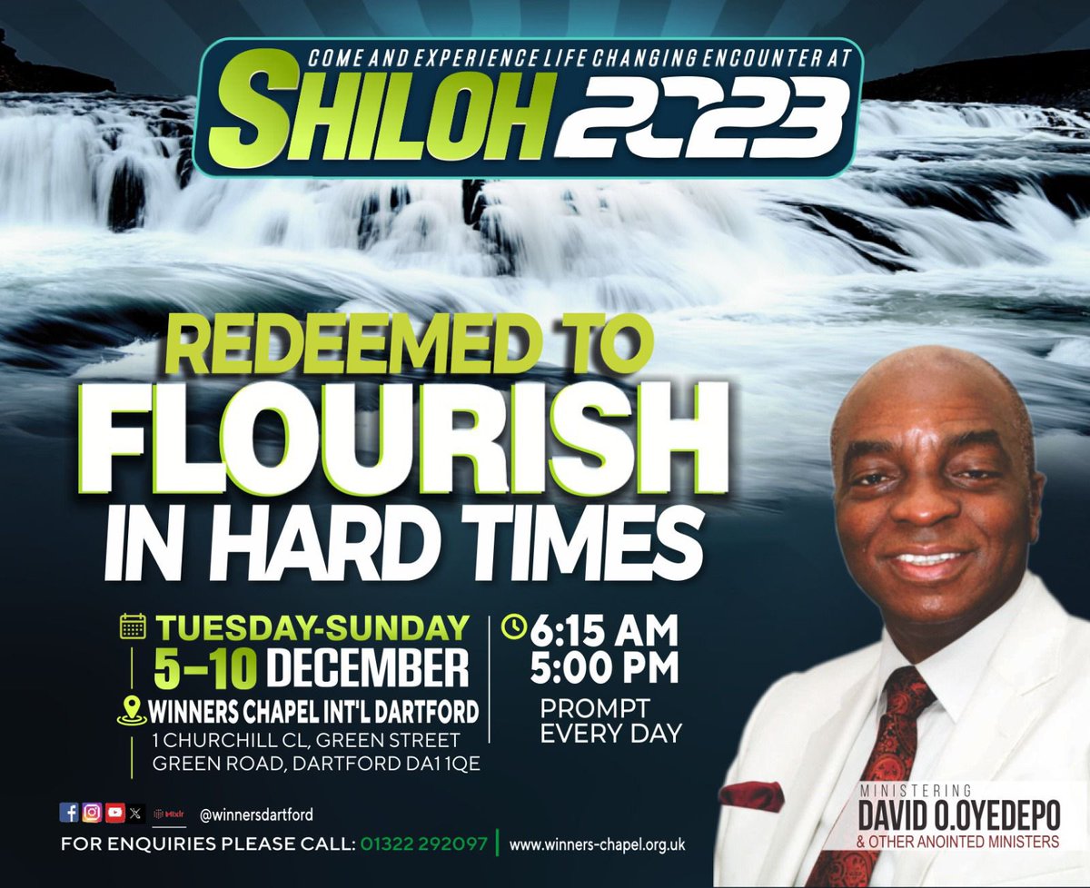 winnersdartford's tweet photo. SHILOH 2023
5th — 10th December 2023
Prayerfully prepare to be fully engaged in this Shiloh &amp; watch your life change! 🎉🎉

#shiloh2023 #christmasatwinners https://t.co/9KhQlFnzrv
