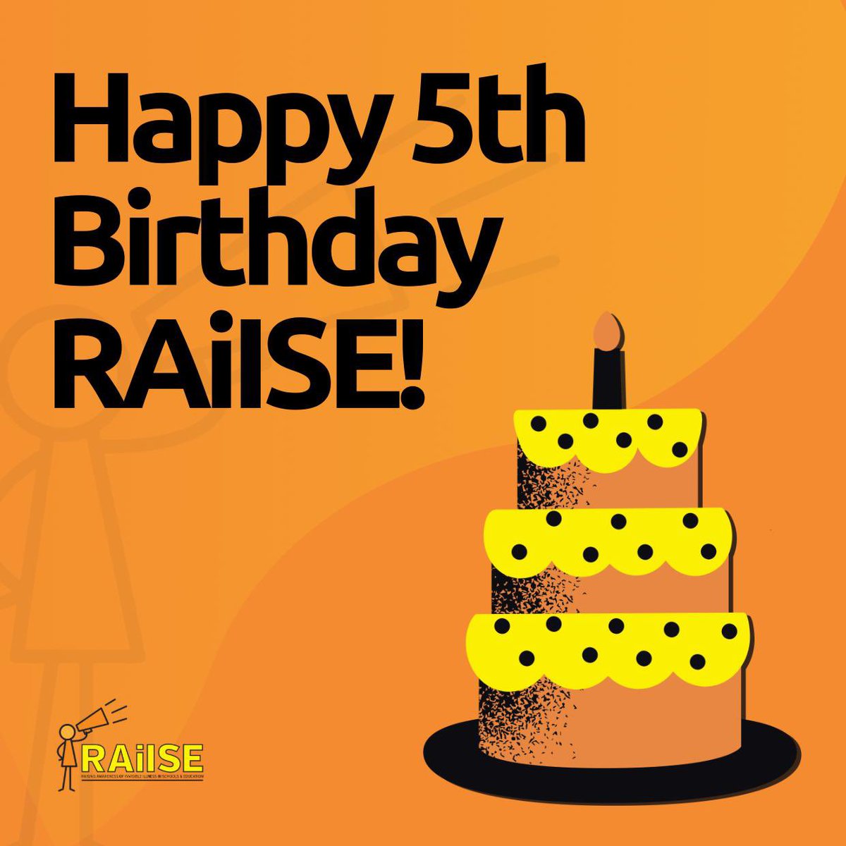 RAiISE is officially 5 years old today! Over the last 5 years, we have had the opportunity to work with so many young people, families, charities, healthcare, and education professionals, and have loved every single second! Thank you to everyone who has supported us 🧡