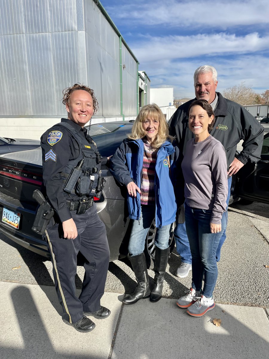 Police ride-along with Assemblywoman Jill Dickman (<a href="/JillDickmanNV/">Jill Dickman</a>) and <a href="/CityofSparks/">City of Sparks, NV</a> Mayor Ed Lawson. We are very grateful that these community leaders are joining President Beth Smith to watch our <a href="/WCSDPD/">Washoe School Police</a> in action.

#WeAreWCSD