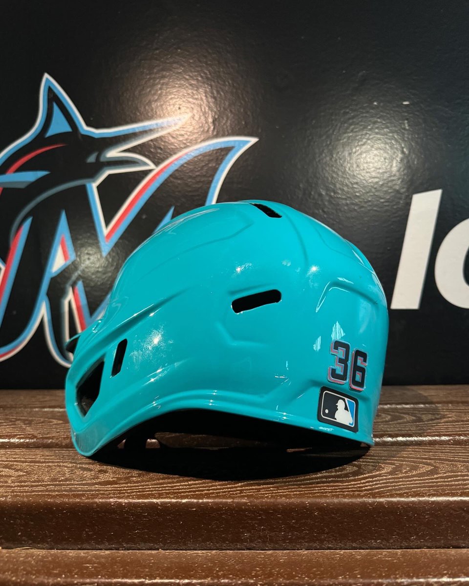 Miami Marlins (@marlins) on Twitter photo From: Jake Burger
To: YOU
This game used helmet could be yours. The rules are simple.
1. Must be following: <a href="/Burgatron13/">Jake Burger</a> and <a href="/loanDepotpark/">loanDepot park</a>
2. Drop a π in the comments below.
3. Repost
Winner will be announced tomorrow at 12PM ET. From: Jake Burger
To: YOU
This game used helmet could be yours. The rules are simple.
1. Must be following: <a href="/Burgatron13/">Jake Burger</a> and <a href="/loanDepotpark/">loanDepot park</a>
2. Drop a π in the comments below.
3. Repost
Winner will be announced tomorrow at 12PM ET.