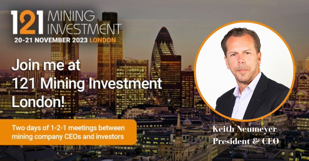 FMSilverCorp's tweet photo. CEO &amp; President @keith_neumeyer, VP Corporate Development @ManiAlkhafaji, and VP Marketing @JillArias from @FMSilverCorp will be attending the 121 Mining Investment Conference Nov 20th to 21st in London, UK. See you there! $AG $FR #BuyPhysical #TripleDigitSilver $PSLV #Silver https://t.co/hgrL0N3Zmr