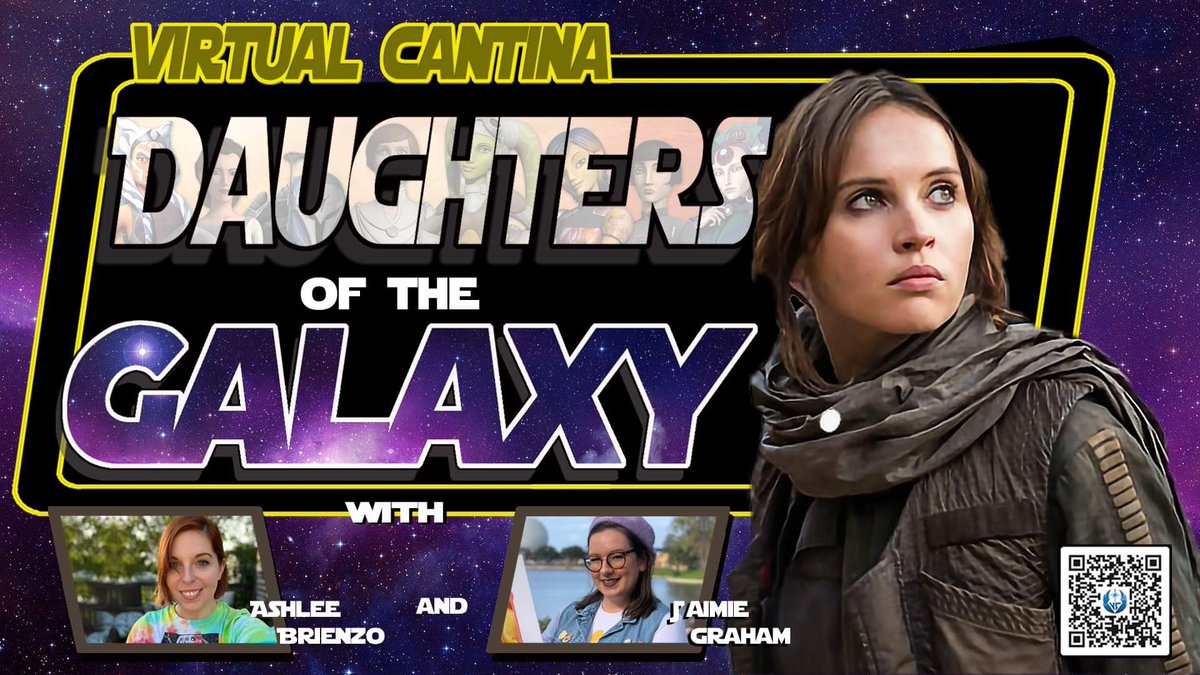 CantinaVirtual's tweet photo. Join Ashlee and J’Aimie tonight for Daughter’s of the Galaxy! They will be taking all things Jyn Erso! Live on Facebook and YouTube 6pm PST/ 9pm EST #StatWars #DotG #JynErso https://t.co/OoahMxkKZS