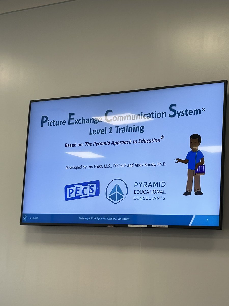 Thrilled to offer <a href="/PECS_USA/">PECS USA</a> training to 35+ staff over the next two days! Day 1-Learning critical communication skills, instructional strategies and functional communication!