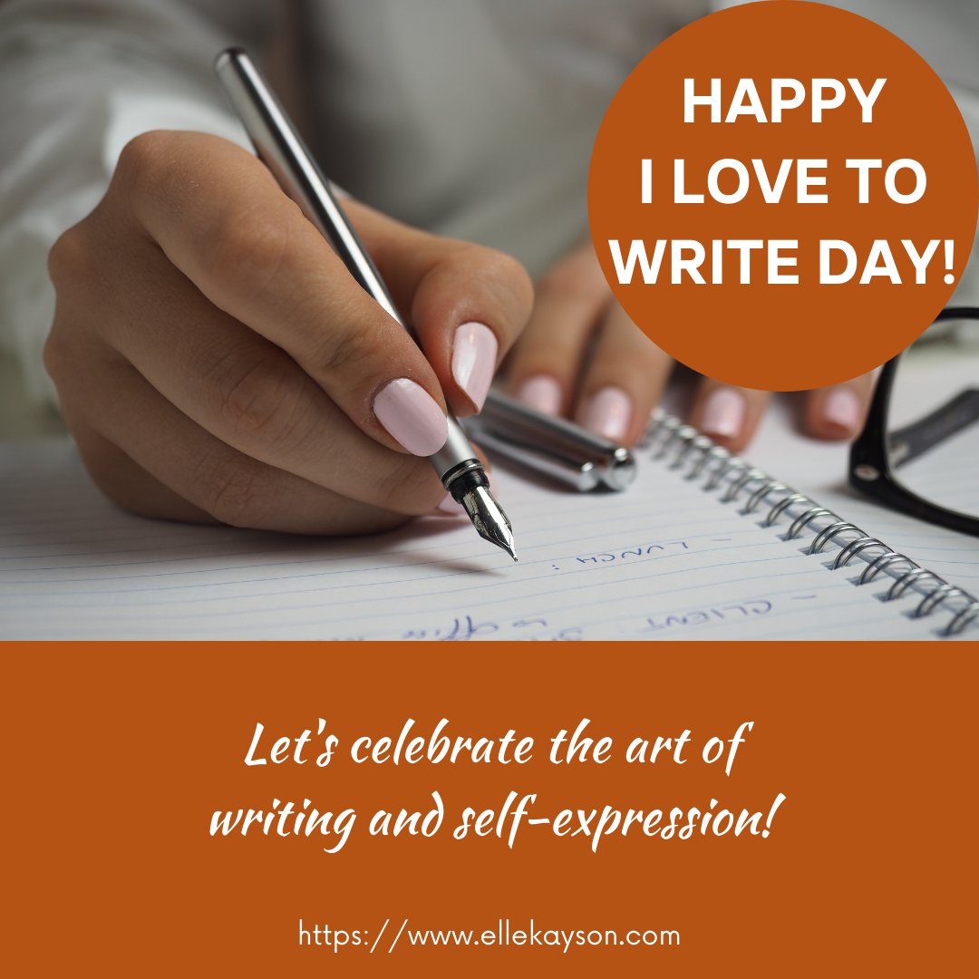 ElleKayson's tweet photo. Happy I Love To Write Day!!✍🏾🎉🎊🧡🥰

#ellekayson #ilovetowriteday #ilovetowrite #writerslife #authorslife #blackwriter #blackauthor #iwritebooks #dopewriter #africanamericanwriter #blackwritersmatter #blackauthorsmatter #writingislife #writervibes #authorvibes https://t.co/fdqGZr0mMj