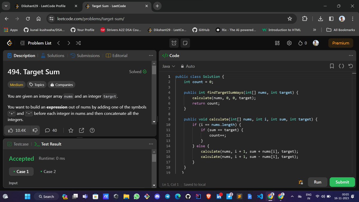 Dikshantk29's tweet image. On Day 51 of my #JavaDSA100DaysChallenge, I  balanced revisiting key concepts, managing college semester studies, and delving into challenging recurrsion problems. 📚📝💻

#100daysofcode #DataStructures #Algorithms