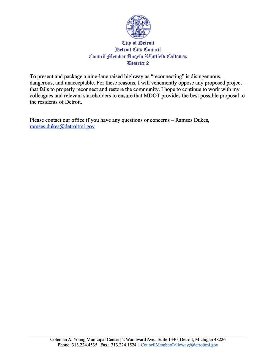 Here are my thoughts regarding MDOT's plan for I-375: