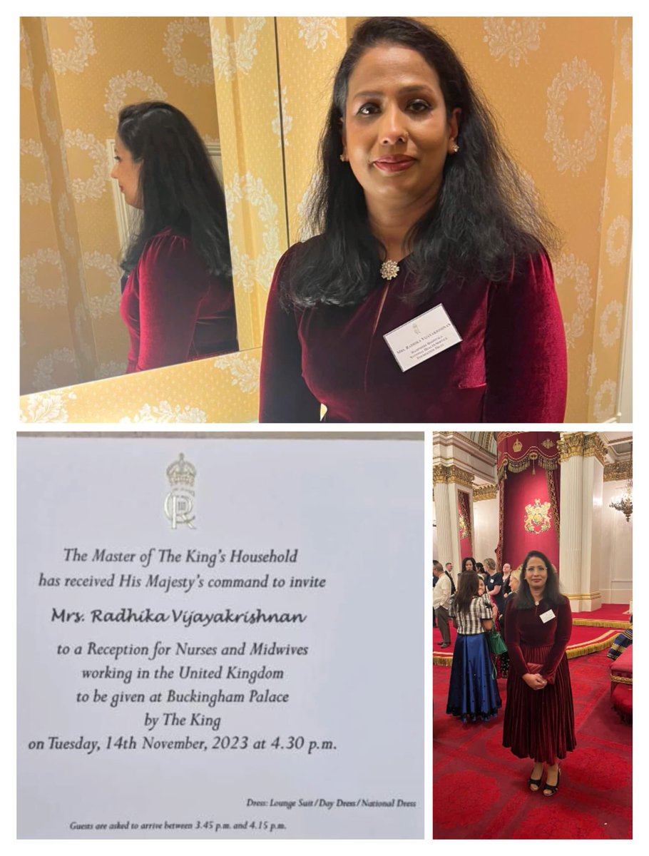 It was an absolute pleasure to be invited for the reception at Buckingham palace with His Majesty King Charles and Chief Nurse of England Ruth May . Thank you HHFT for giving me this opportunity.
