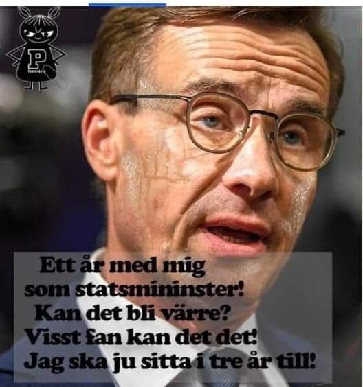 Sverige behöver en riktig statsminister.
Inte en sån här liten fjant.