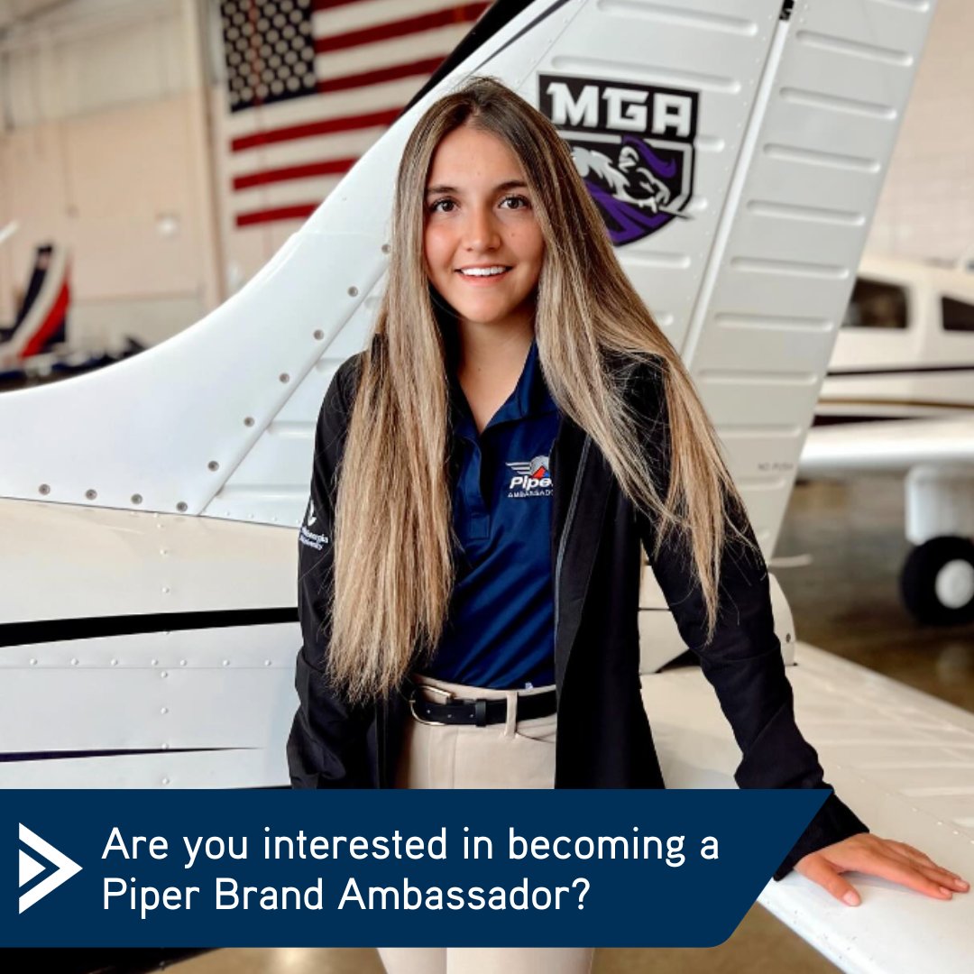 Would you like to become a Piper Student Ambassador? The programs participating in 2024 are: 📍Blueline Aviation 📍Minnesota State Mankato 📍AeroGuard Flight Training 📍Purdue University 📍L3Harris For more info, please reach out to your program staff.