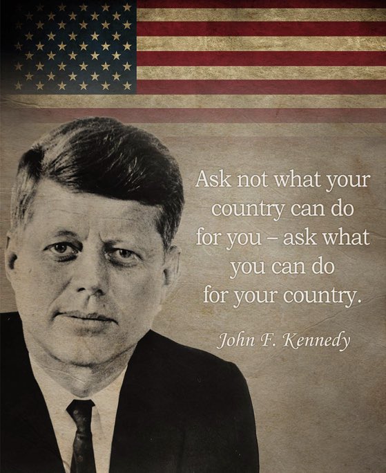 We once had a Democrat President like this. Imagine a politician asking for something from The People without talking down to them or pandering. 

JFK was inspirational. So much so that he took us to the moon years after he was gone. 

No wonder he didn’t survive.