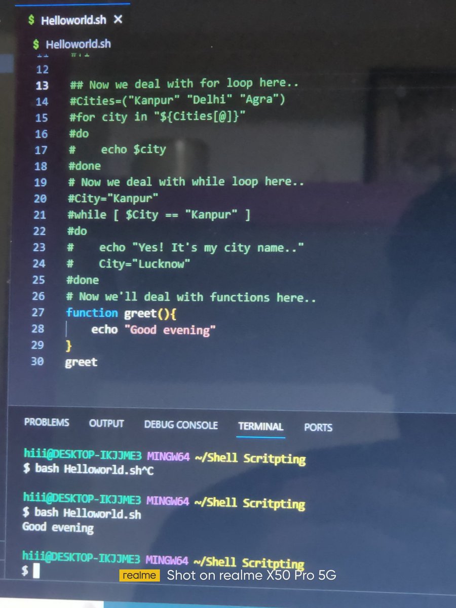 nitin__twts's tweet image. Doing bash shell scripting.Enjoyed a lot doing it and a bit irritated also but overall it&apos;s a fun.

#bash #Linux #linuxcommunity
