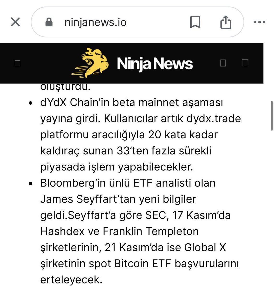 yasemin_eth's tweet image. Tam #BTC tatlı tatlı yoluna bakarken günün gündem başlıklarından biri olarak paylaştığımız erteleme kararı, haber detayında olduğu gibi ilk önce #Hashdex spot Bitcoin ETF’i için gerçekleşti. ETF analisti Seyffart 2 gün fark ile haklı çıktı. 

Düzeltme : ilk 5 dakikada yaşanan…