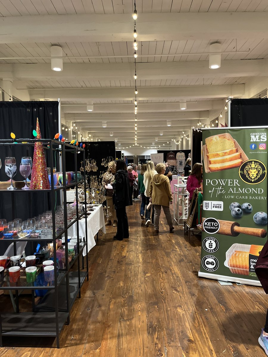 mscollegetown's tweet photo. The 51st Annual Starkville Holiday Bazaar is underway at the Mill at MSU. Begin your Christmas shopping with over 75 vendor booths. Admission is $5 and the event is today &amp; tomorrow, November 15-16 from 10 a.m. - 7 p.m. each day. Parking is free in the parking garage. https://t.co/g4gw99QoTJ