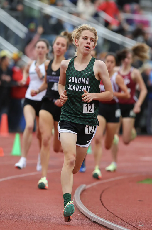 Boy Dominates Girls' High School Conference in California

Male runner, Athena Ryan from <a href="/sonomaacademy/">Sonoma Academy</a> finished 1st in a field of 55 girls at the Coastal Mountain Conference Championships in Santa Rosa, CA this month. <a href="/_TechnologyHS/">TechnologyHighSchool</a> freshman Josie Hill was cheated out of her