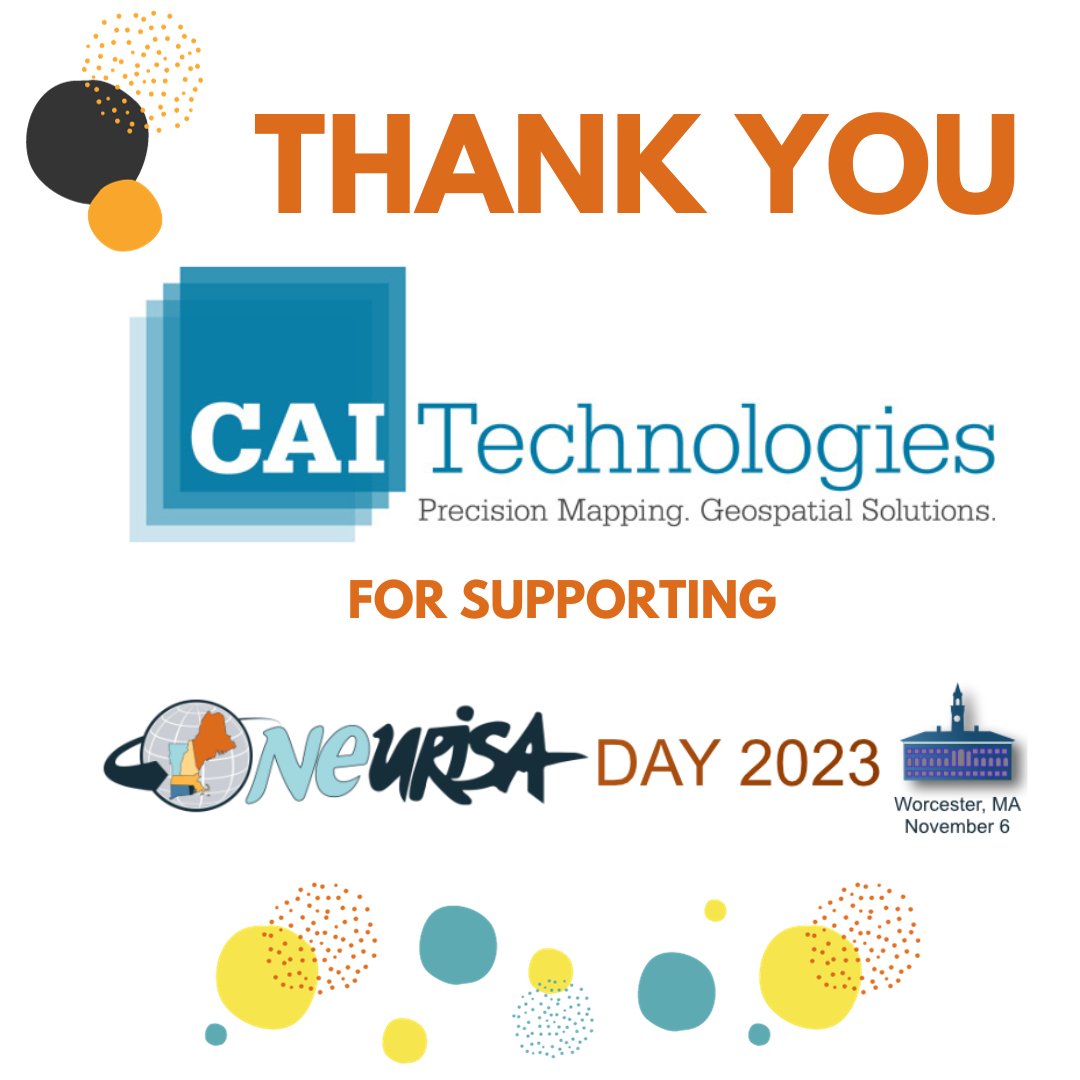 A  profound thank you to CAI Technologies for making NEURISA Day unforgettable! 🌈 Your sponsorship was crucial to our success in bringing this conference to the #GIS community! 🤝  #NEURISADay #SponsorshipVibes #Gratitude