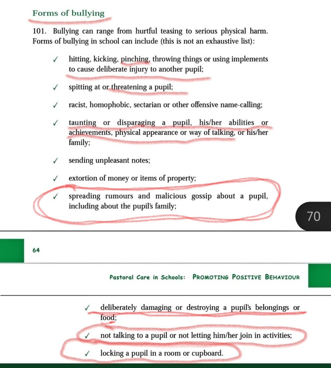 So let me get this right... it's bullying if a child does any of these things to another child... but if it's an adult doing it to a child, it's either discipline? Or bad practice?

#AntiBullyingWeek