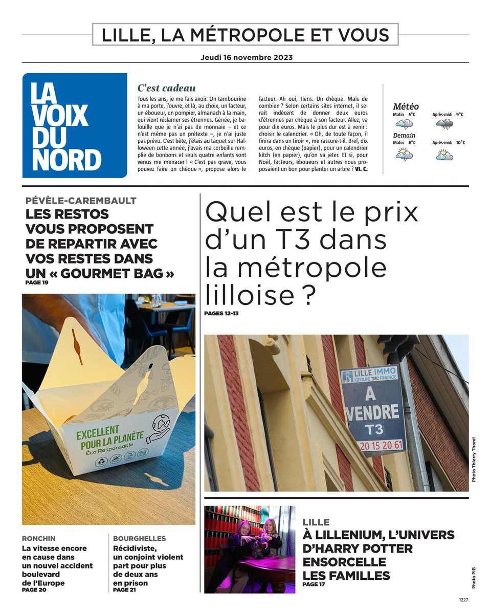 Bonjour ! 
Voici les sujets à la Une de votre édition locale #VilleneuveDAscq #Seclin ce jeudi. 
Votre journal numérique >>> journal.lavoix.com
Bonne journée à tous !