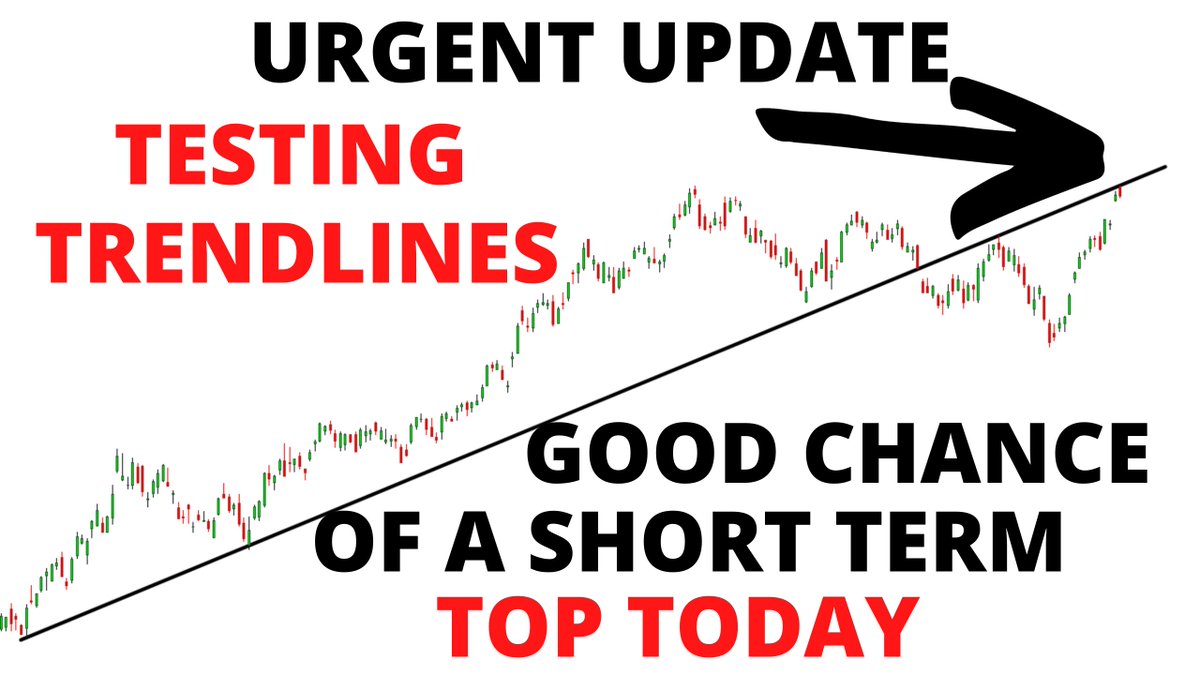 King0ftheCharts's tweet photo. .
URGENT INTRADAY VIDEO UPDATE HERE
https://t.co/Hs1BP4Cxru
Trendlines being tested
POSSIBLE SHORT TERM PEAK TODAY
FOR S&P 500 & NASDAQ 100
.
$SPX $SPY $AAPL $QQQ $NDX $VIX #stockmarketcrash #fedpause $SPXLS $SPXS $TQQQ $SQQQ $MSFT $TSLA $NVDA https://t.co/v24FQaL5rm