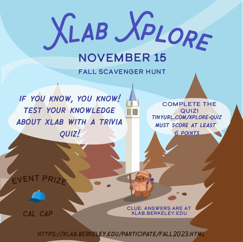 Rise and shine! We're almost at the end of our hunt. These final tasks are sure to make Xavier proud. You must complete and submit proof tomorrow (11/16) by 11:59PM to be eligible to win a prize! Good luck and stay adventurous!