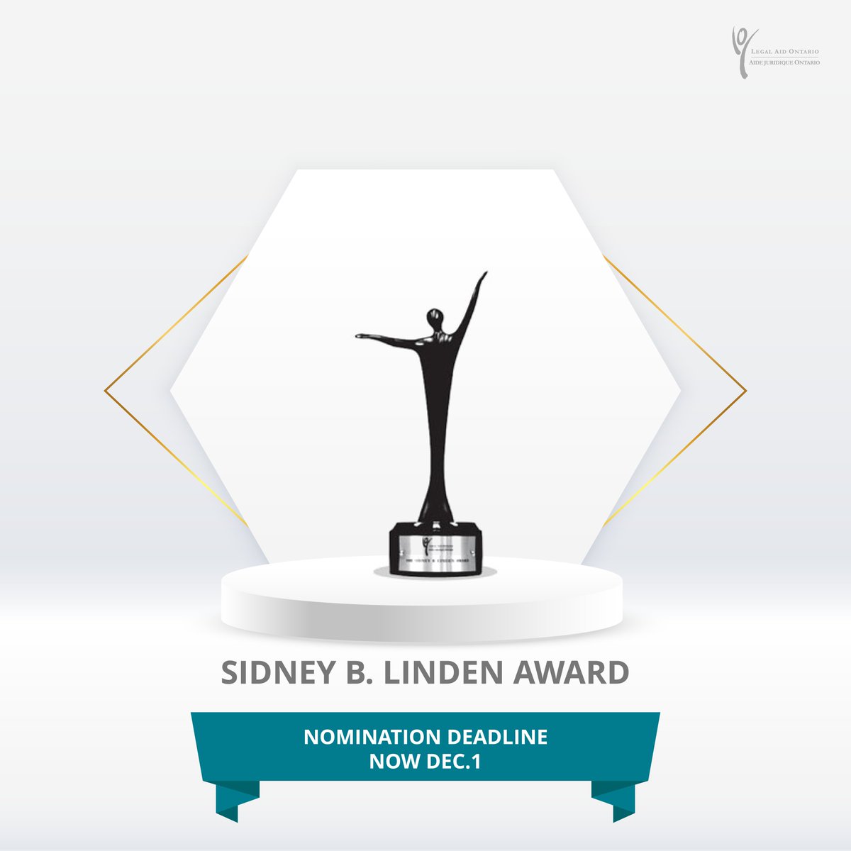 Do you know an exceptional person who deserves recognition for their commitment to access to justice for Ontarians? Nominate them for the Sidney B. Linden award! To learn more, visit legalaid.on.ca/news/deadline-….