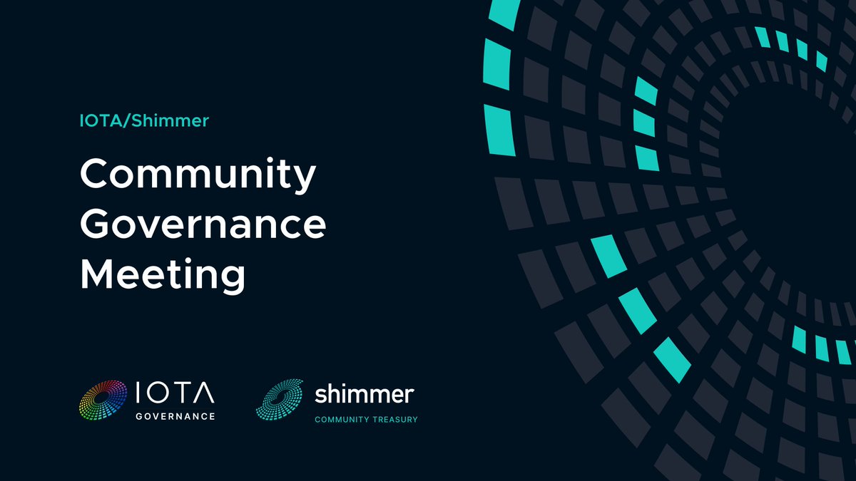 Shimmer (@shimmernet) on Twitter photo #LetsGovernTogether!
Join us tomorrow for our weekly #IOTA/#Shimmer Community Governance meeting on Discord, where we delve into the exciting world of #Governance. <a href="/ShimmerGov/">ShimmerGov</a>
๐ Thursdays @ 4PM CEST
๐#GeneralVoiceChannel
discord.iota.org #LetsGovernTogether!
Join us tomorrow for our weekly #IOTA/#Shimmer Community Governance meeting on Discord, where we delve into the exciting world of #Governance. <a href="/ShimmerGov/">ShimmerGov</a>
๐ Thursdays @ 4PM CEST
๐#GeneralVoiceChannel
discord.iota.org