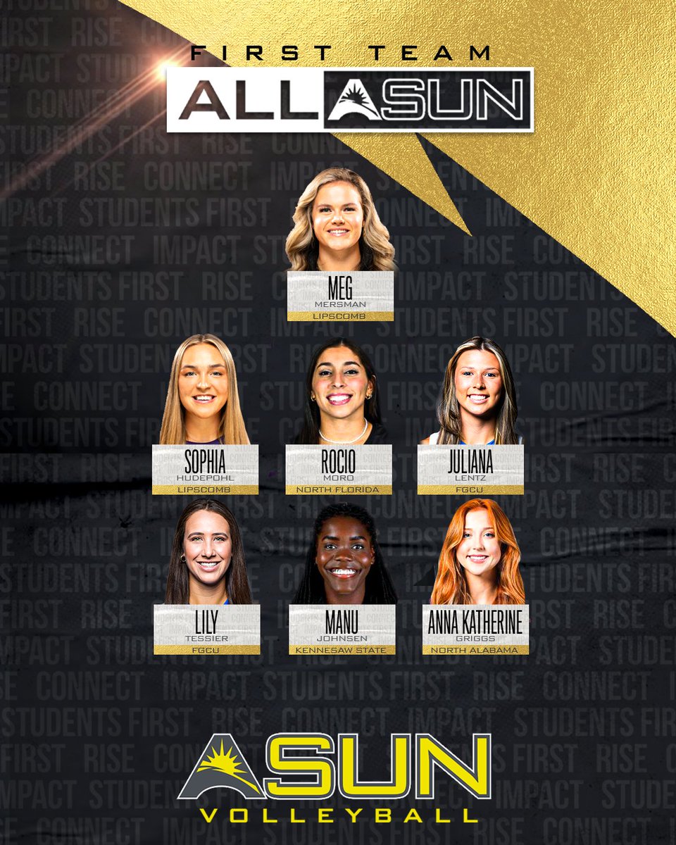 𝙏𝙝𝙚 𝘽𝙚𝙨𝙩 𝙤𝙛 𝙩𝙝𝙚 𝘽𝙚𝙨𝙩🏐👇

Give it up for the 2023 #ASUNVB First Team All-ASUN squad! 👏💯

📰 | asunsports.org/news/2023/10/2…

#ASUNBuilt | <a href="/ASUNVB/">ASUN Volleyball🏐</a>