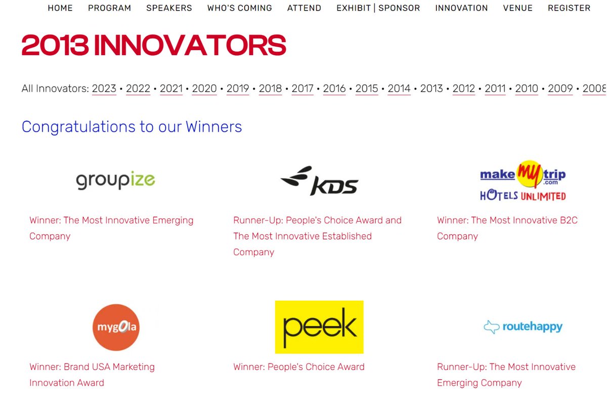 Groupize's tweet image. Flashback to 2013.  As PhocusWright is happening today, it reminds us of our experience winning Most Innovative Emerging Company.  We have worked daily to continue innovating in the group, meeting and event space.   

Good luck to all the companies presenting this year .